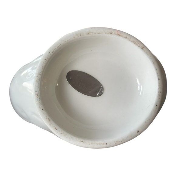 VTG White Ceramic Swan Figurine Vase Holly Bow Christmas Holiday Decor 4" - Picture 4 of 6